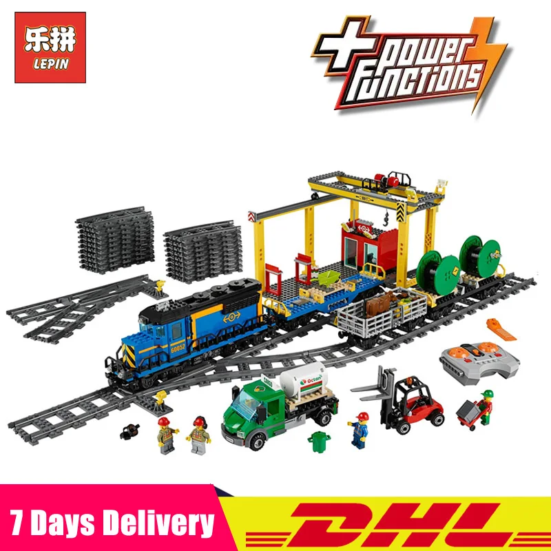 

LEPIN 02008 959PCS The Cargo Train Remote Control Set Educational Building Blocks Bricks Toys Gift Clone Legoingly 60052
