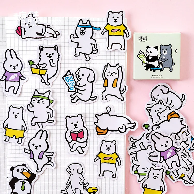 

Cute Daily life of animals Bullet Journal Decorative Stationery Stickers set Scrapbooking DIY Diary Album Stick Lable Stationary