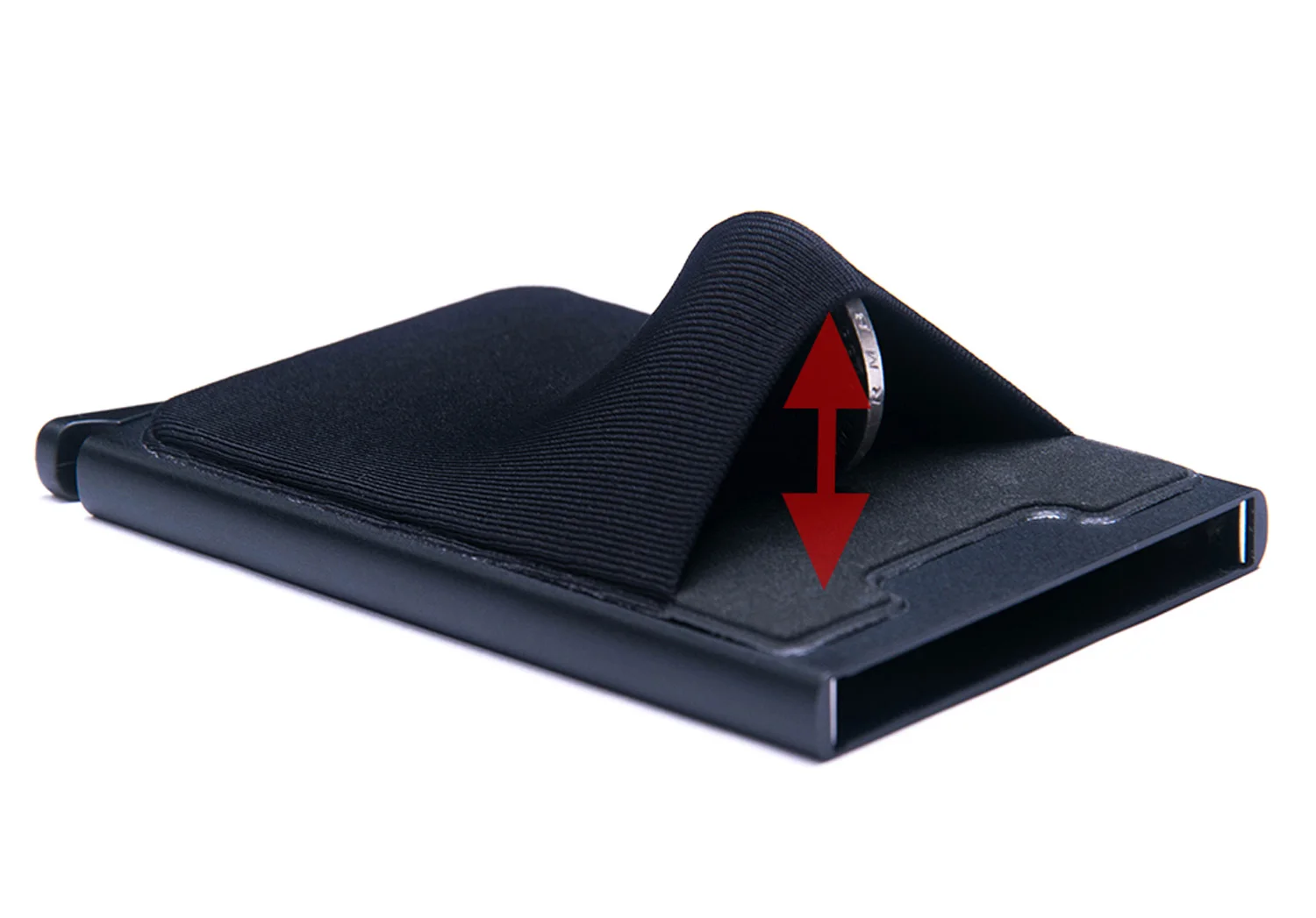 Алюминий бумажник с заднего кармана ID Card Holder RFID Блокировка мини-тонкий металлический кошелек автоматические всплывающие Дело Кредитная карта протектор