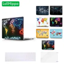 LoliHippo World Map Series Laptop Protective Case Replace Notebook Cover for Apple Macbook New Air Pro 11 13 15 Inch A1425 A1706