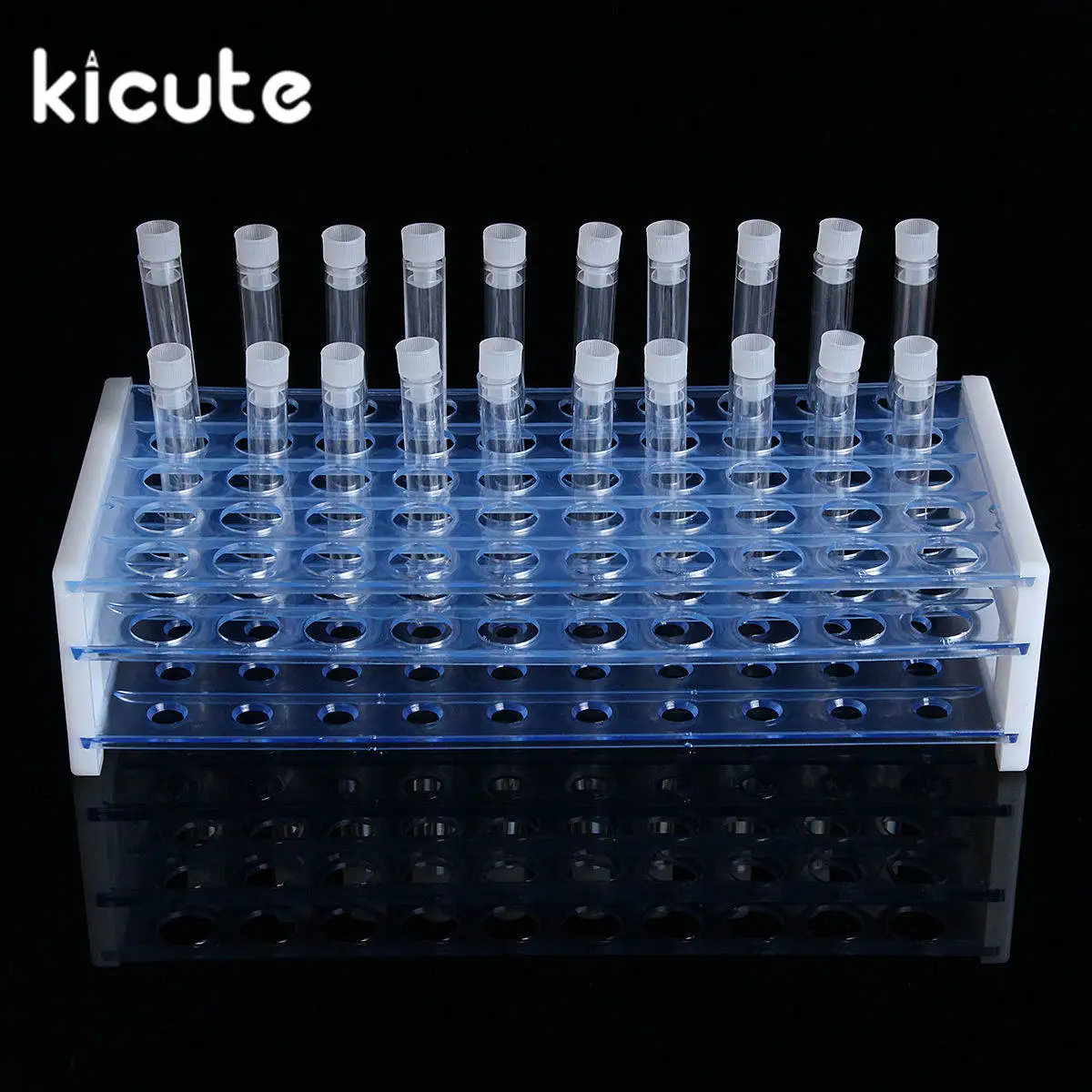 Buy Kicute 255x110x62mm 50Holes Plastic Test Tube Rack