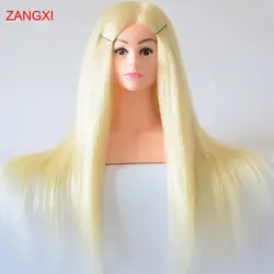 Высококлассный Профессиональный голову куклы для салона 80% настоящие волосы светлые манекен для продажи голова манекена для парикмахера с