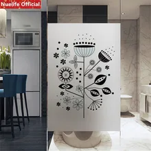 Nuelife завод цветочный узор на стекле двери из матового электростатического стекла фильм отель Гостиная Ванная пластик Непрозрачное окно стикер