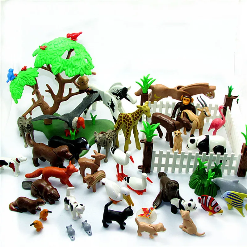 동물 모델 곰 고양이 팬더 개 말 동물 피규어, 작은 액션 피규어, 어린이 교육 장난감, 1 개  Best5
