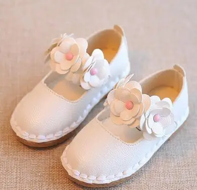 

2018 Breathable flower Hook&Loop pretty children casual shoes leather fashion girls shoes Pu European Elegant kids toddlers