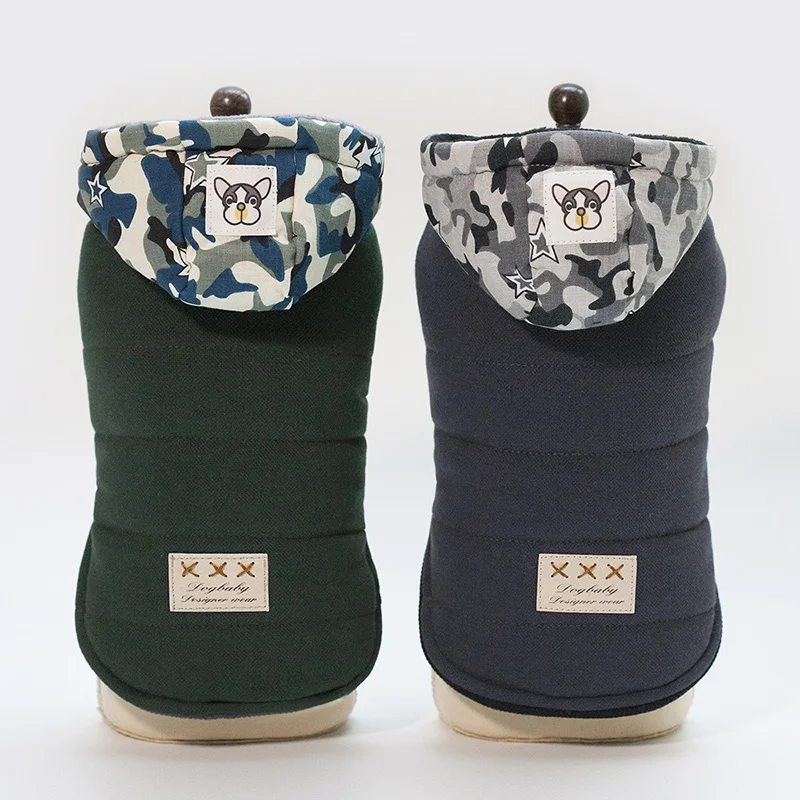 

Winter Dog Clothes Warm Down Jacket Dog Coat Hoodies for Chihuahua Small Medium Dogs Camouflage Hat Puppy Pet Clothing S-XXL