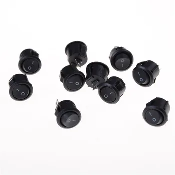 

10Pcs/lot2 Pin mini Round Boat Rocker Switches ON-OFF Rocker Switch 16mm