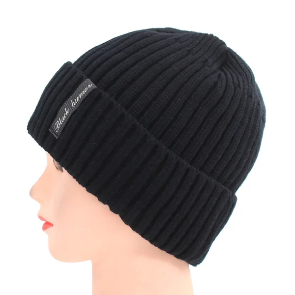 YOUBOME модные зимние Skullies Beanies, вязаная шапка, шарф, женские зимние шапки для мужчин и женщин, мешковатые теплые утолщенные шапки для девочек, шапки - Цвет: black