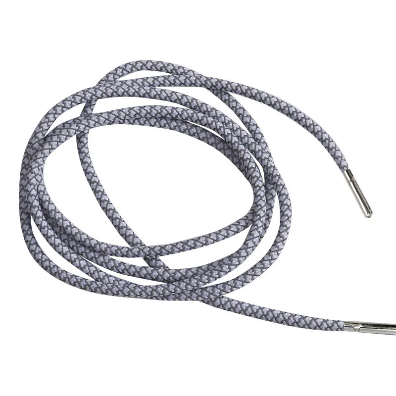 1 Pair Highlight Reflective Laces Polyester Paisley Reflective Visible Baby Safety Cordon Shoes Shoelaces High-grade Metal Head