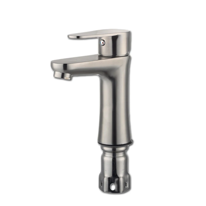 

Good healthy Bathroom Sanitary Sink Water Faucet Mixer of hot and cold water With brushed surface Basin Sink tap 1041