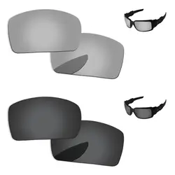 Черный серый и хром серебро 2 пары Поляризованные замена оптические стёкла для масла барабаны солнцезащитные очки женщин рамки 100% UVA и UVB