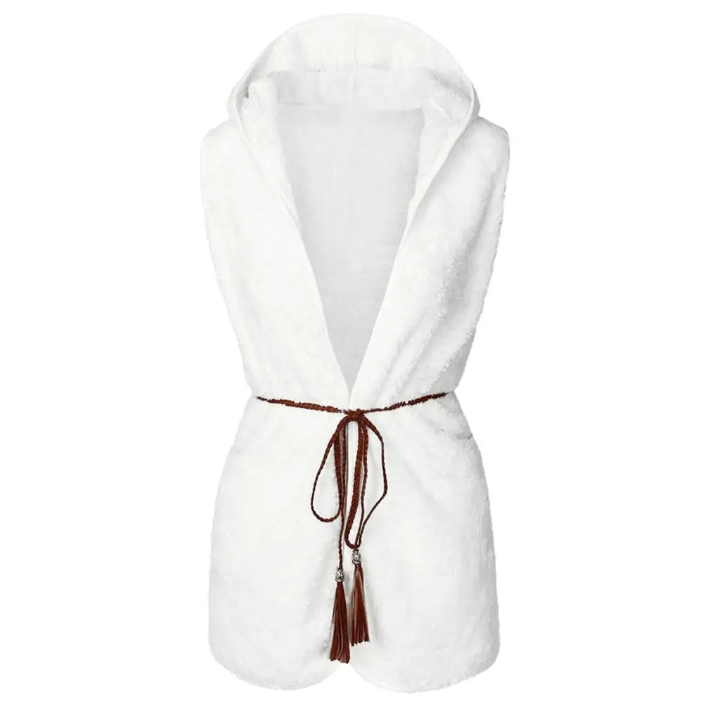 

Fashion Women Coat Autumn Casual Easy Sleeveless Stand-Neck Solid Lace-Up Waistcoat Waist Coat Pockets Tactical Jackets CO3