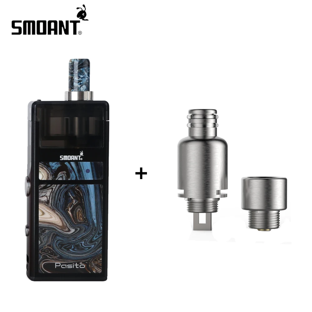 

Electronic Ciagertte Original Smoant Pasito Vape Pod Kit with RBA Coil 3ML Atomizer 1100mAh Battery for MTL & DTL Top adjustable