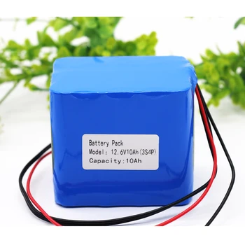 

KLUOSI 12V Battery 3S4P 11.1V 12.6V10Ah Lithium-Ion Battery Pack with 25A Balance BMS for LED Lamp Light Backup Power Etc