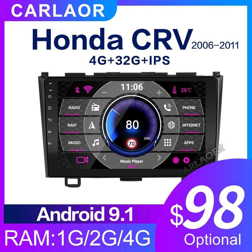 

Car Radio Multimedia Player 2 din 9"Android 8.1 Auto Radio navigation for Honda CRV CR-V 2006-2011 stereo wifi navi gps