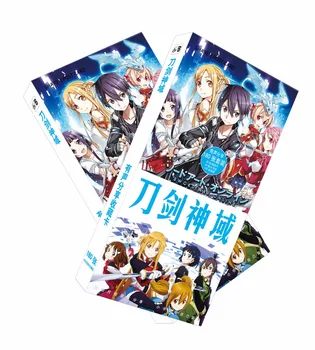 

180pcs/Set Anime Sword Art Online Paper Postcard/Greeting Card/Message Card/Christmas and New Year gifts