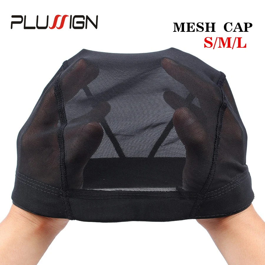 

Plussign Wholesale Fast Shipping Wigs Cap Mesh Weaving Cap For Wig Making Glueless Hairnet Cap Small Medium Large 100Pcs/Pack