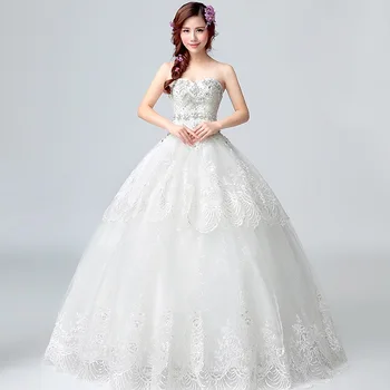 

2019 Luxury Wedding Dresses Bling Sweetheart Organza Royal Train Crystal Diamond Wedding Gowns Plus Size Lace-up