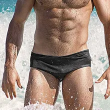 Купальные трусы, мужские плавки, трусы, тонкое дышащее нижнее белье для геев, сплошной цвет, черный, пляжный летний купальник, стринги, сексуальные