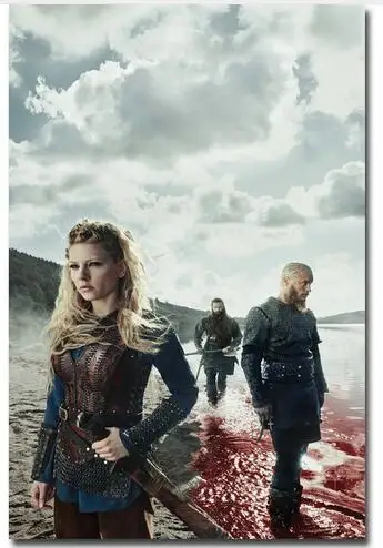 

VIKINGS TV Series Movie 6style Art Wall Decor Silk Print Poster