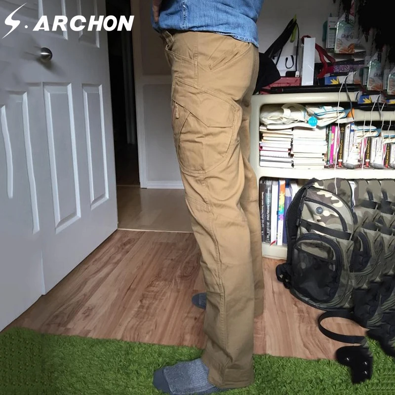  S.ARCHON IX9 City Military Tactical Cargo Pants Men SWAT Combat Army Trousers Male Casual Many Pock