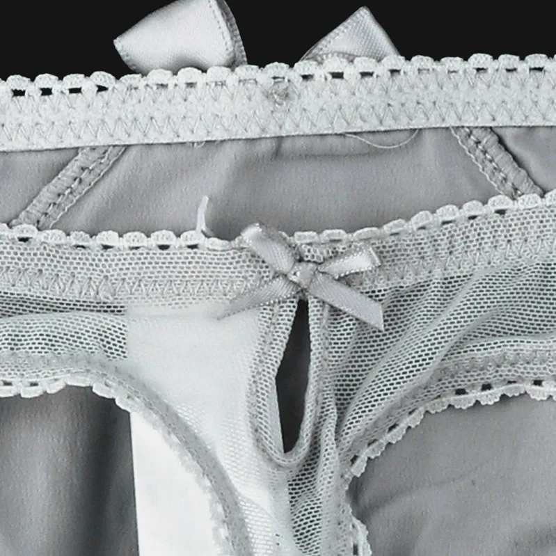 1PCS Hot Sale Sexy Girls Silver Underwear Transparent Thongs T-Back Women Panties Lace G-Strings Ladies Panties Sexy Lingerie
