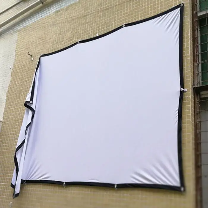 Черный складной HD экран проектора без складок для 16:9 проектора, 4:3 белая ткань