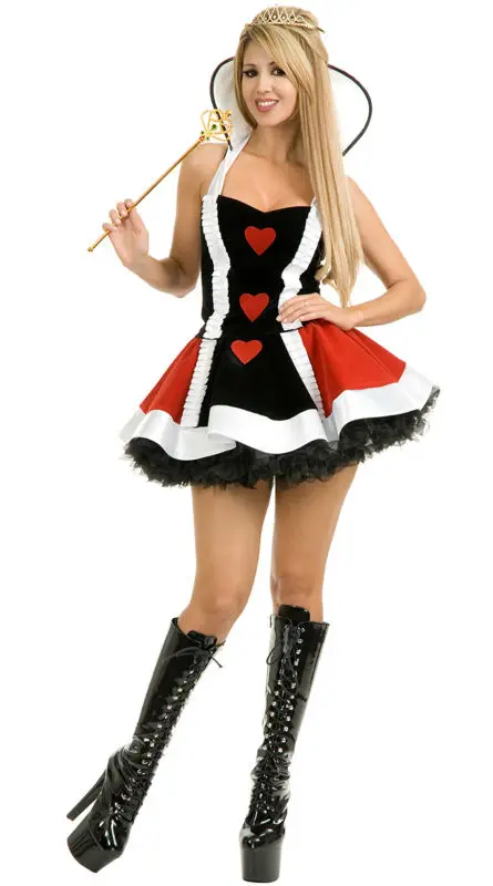 Vocole костюм на Хэллоуин озорной королевы сердца костюм Алисы в стране чудес ролевой косплей маскарадный костюм