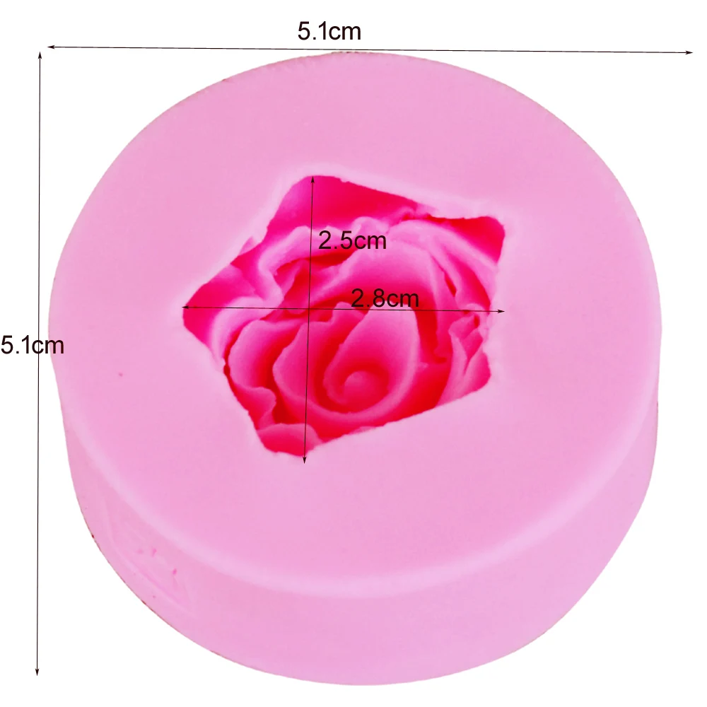 Byjunyeor Роза силиконовые формы в виде цветка кекс инструменты для украшения тортов из мастики 3D Gumpaste шоколад глиняные формы для конфет m645