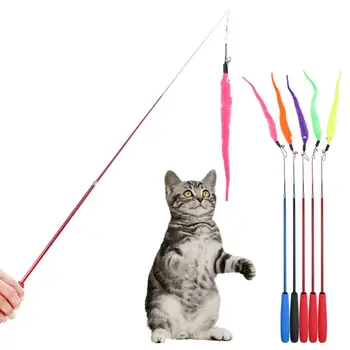 

LumiParty Funny Foldable Cat Rod Worms Teaser&Exerciser for Cat Kitten Interactive Cat Wand-25