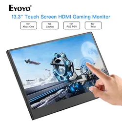 Eyoyo 13,3 "Портативный 1920x1080 ips игровой монитор, совместимый с игровыми консолями PS3 PS4 Переключатель HDMI монитор маленький ПК, ноутбук