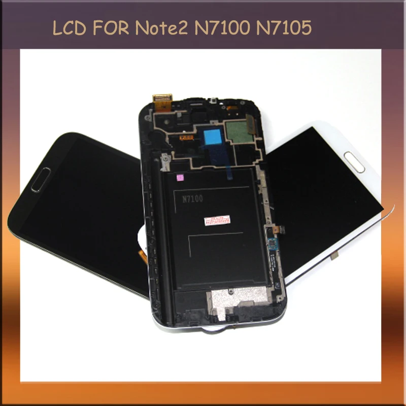 ЖК дисплей для Samsung Galaxy Note 2 Note2 N7100 N7105 дигитайзер в сборе|Экраны мобильных