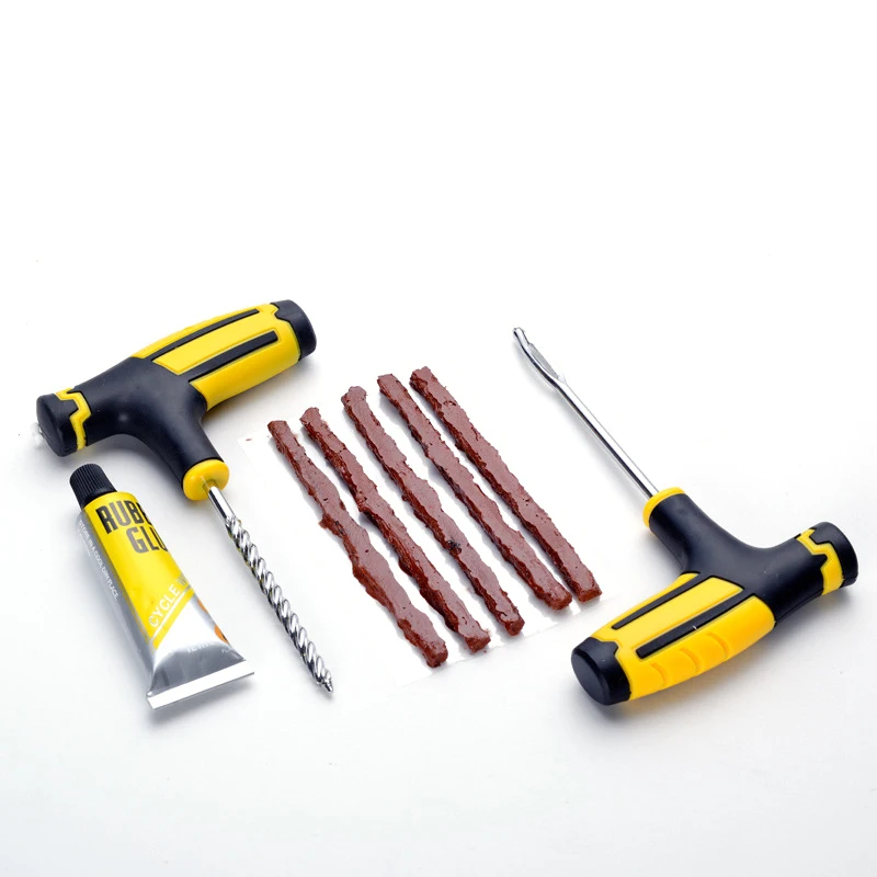Car Bike Auto Tubeless Tire Repair Kit Tyre Puncture Plug Repair Tool Puncture Tubeless