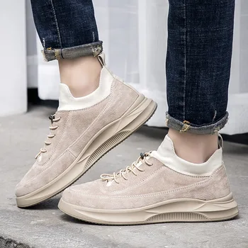 

2019 Spring Genuine Leather Men Shoes Men Casual Shoes Breathable Cool Young Male Leather Shoes Fashion Sneakers KA1050