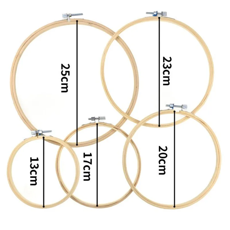 Набор 5 размеров, бамбуковый обруч для вышивки, круглая петля для вышивки крестиком, кольцо-рамка для женщин, мам, сделай сам, инструмент для шитья