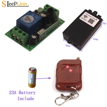 

Sleeplion 12V 10A 1CH Remote Control 433Mhz Switch Digital Remote control 12V Switch 315MHz/433MHz Transmitter Receiver