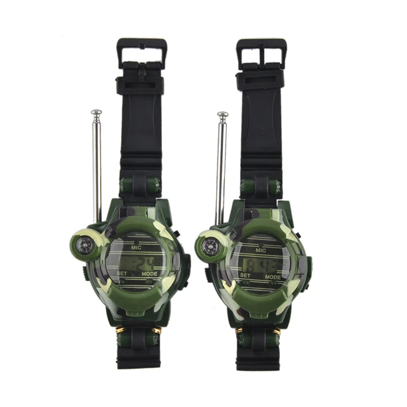 2Pcs/set Toys Walkie Talkie Watch Style Outdoor Interphone For Kids Children Play Game Electric Strong Range Clock Birthday Gift