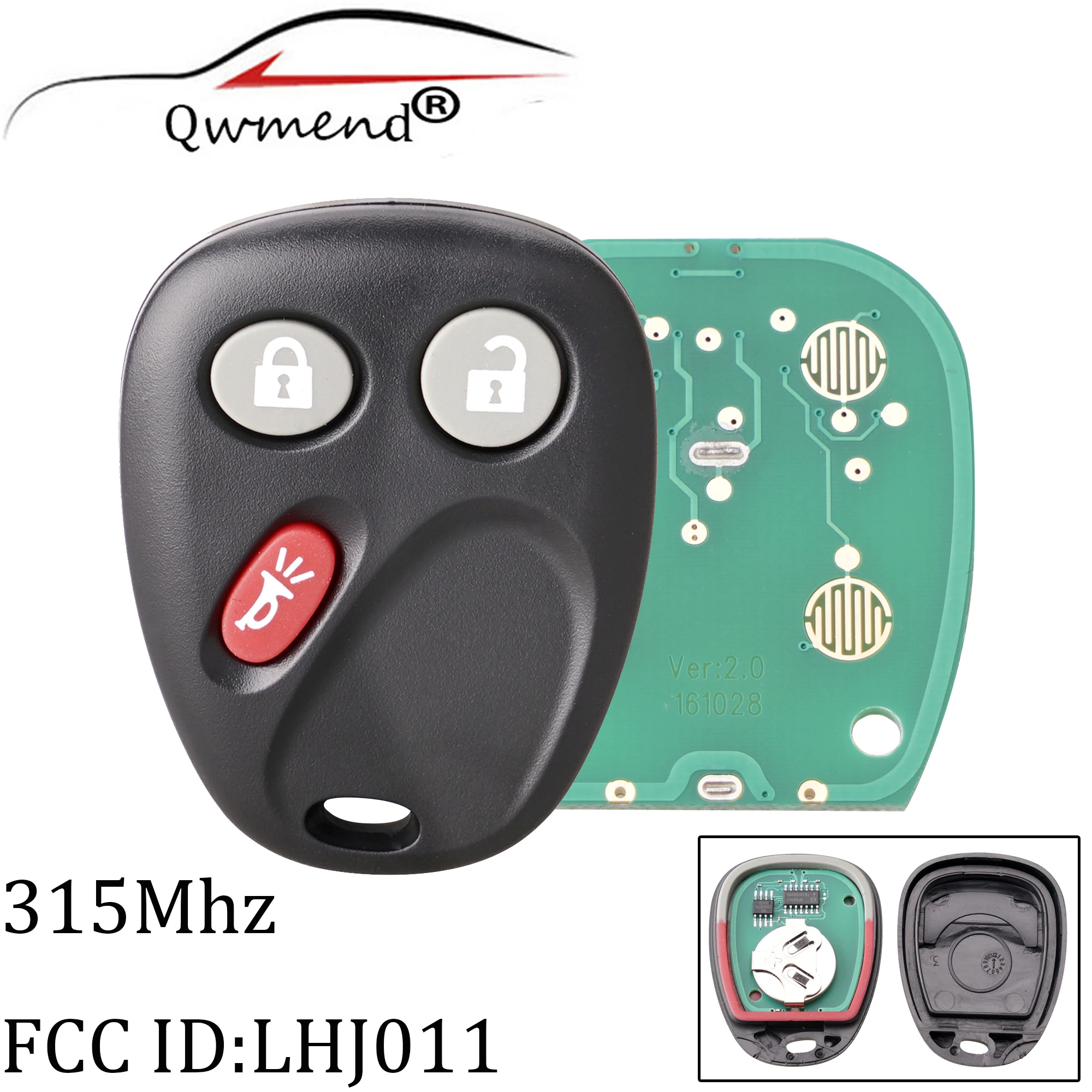 3Buttons Remote Key Fob For Hummer H2 Chevrolet Avalanche Cadillac Escalade 2003 2004 2005 2006 LHJ011 Original keys