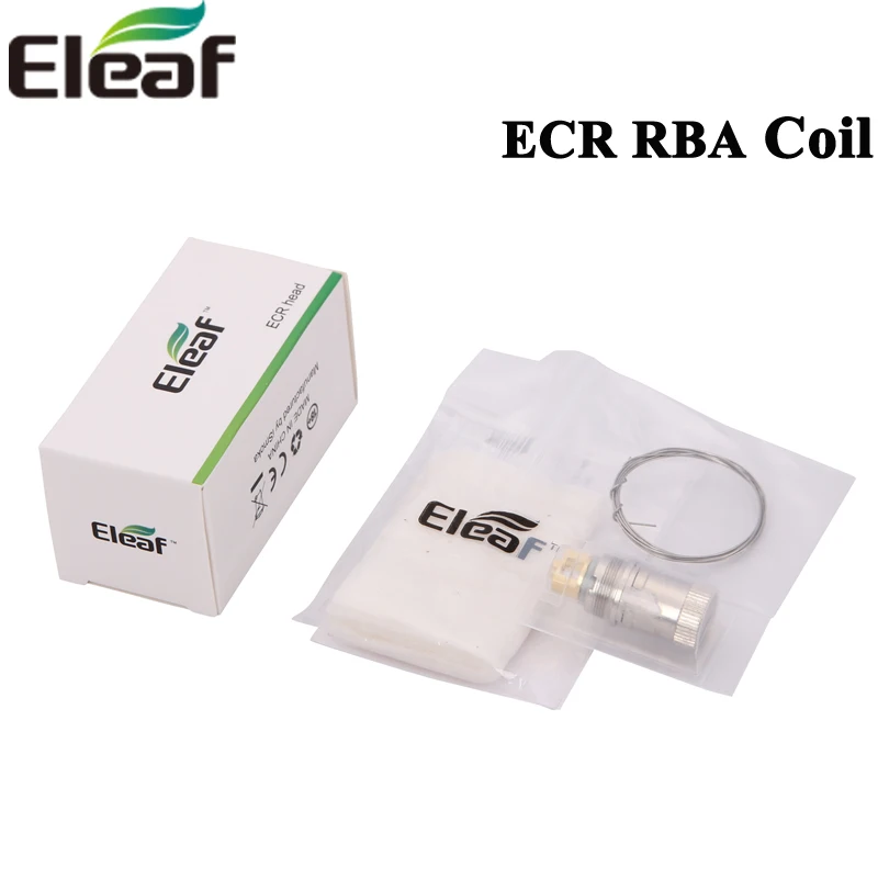 

5pcs/lot Eleaf ECR RBA Coil Head Reusable Rebuildable Pure cotton Coils for Electronic Cigarette MELO 2 and iJust 2 Atomizer