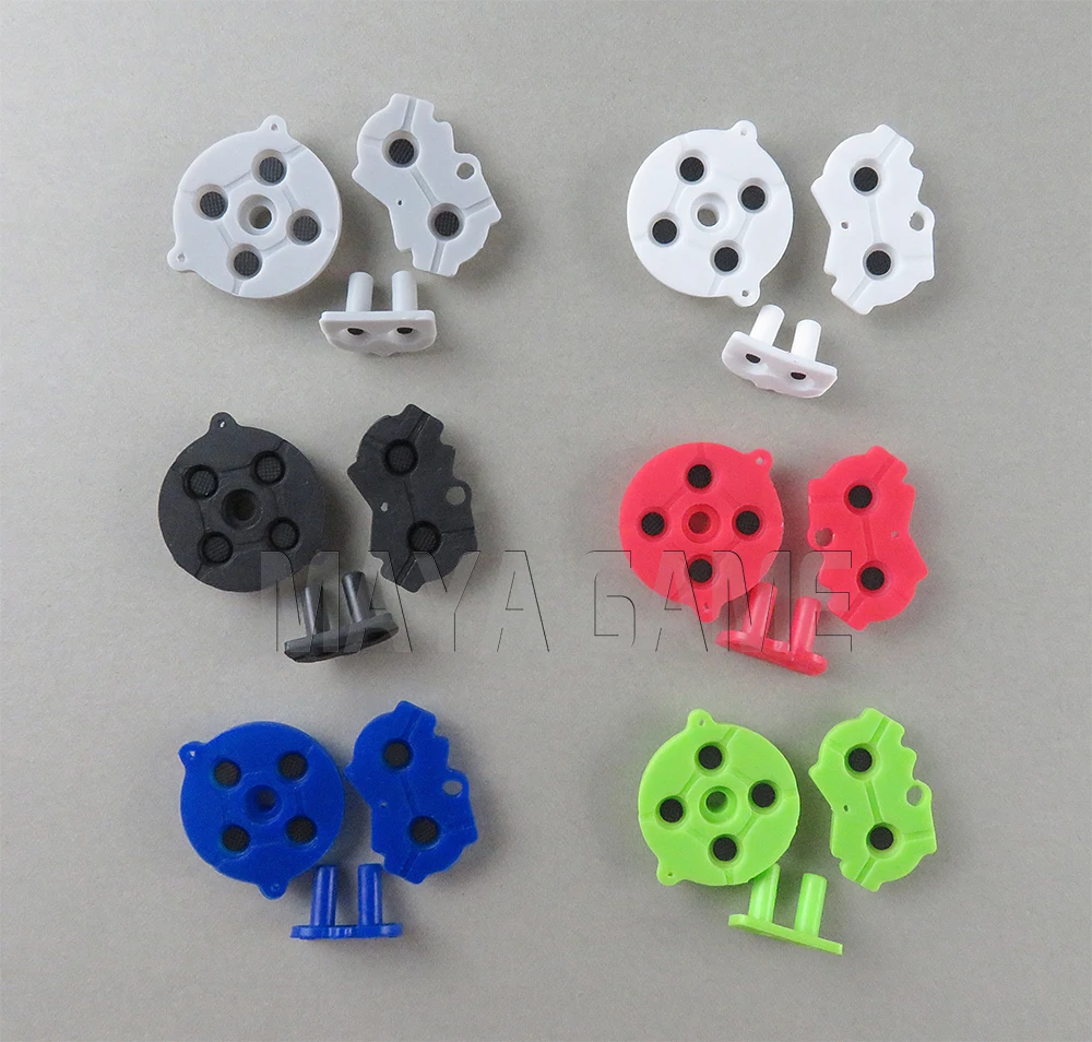 

200sets/lot colorful Conductive Rubber Contact key Pads Button D-Pad Repair for GBA Console Silicone Pad