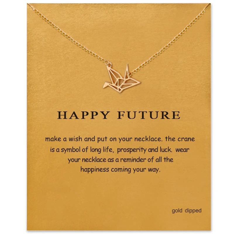 paper crane necklace