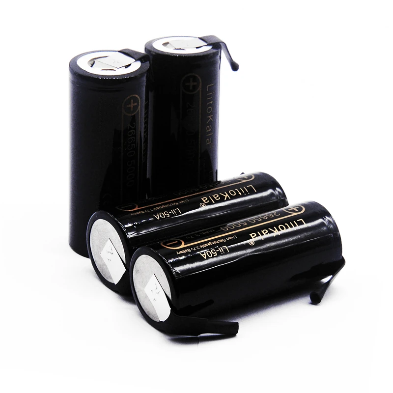

LiitoKala lii-50A-N 26650 5000mah lithium battery 3.7V 5000mAh rechargeable battery 26650-50A suitable for flashligh+DIY Nickel