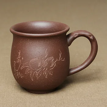 

Tea Cups Shou Tao Peach 150cc Purple Yixing Genuine Zisha With Kung Fu Cup Painted Mud