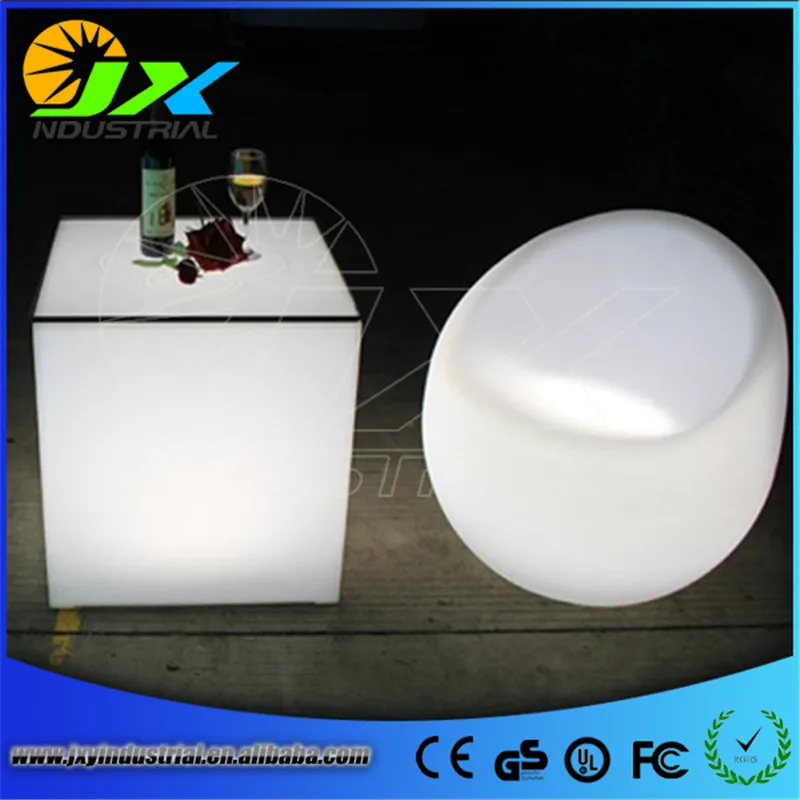 

Colorful RGB Light LED Cube Chair to outdoor or indoor as garden seat