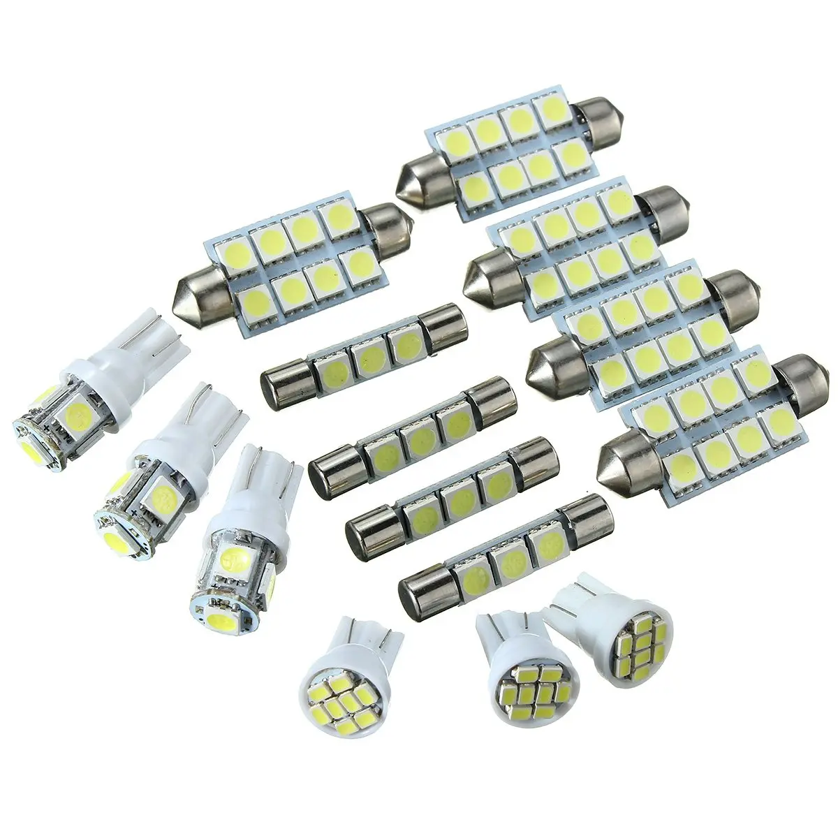 15 шт. T10 5/8SMD гирлянда 31/42 мм светодиодный Автомобильная сигнальная лампа светильник Подсветка салона Лампы для чтения Комплект для Chevy Silverado автомобиля