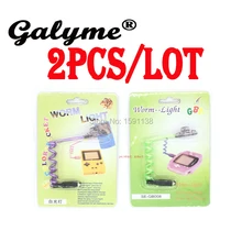 2 шт./партия,, Gameboy, цветные, GameboyAdvace, Червячные светодиоды для освещения, лампы, консоль, червячный свет, GBO DMG, для мальчиков, Advance color