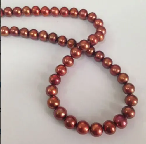 

bjc 0002983 9-10mm natural south sea chocolate pearl necklace (C0309)