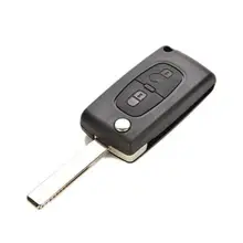 2 Button Plastic Key Shell Replacement Remote Car Key Case Cover For PEUGEOT 207 307 308 Folding Key Shell