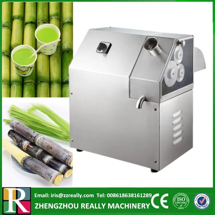 Vertical 3 Rollers Electric Sugarcane Juicer Commercial Sugar Cane
