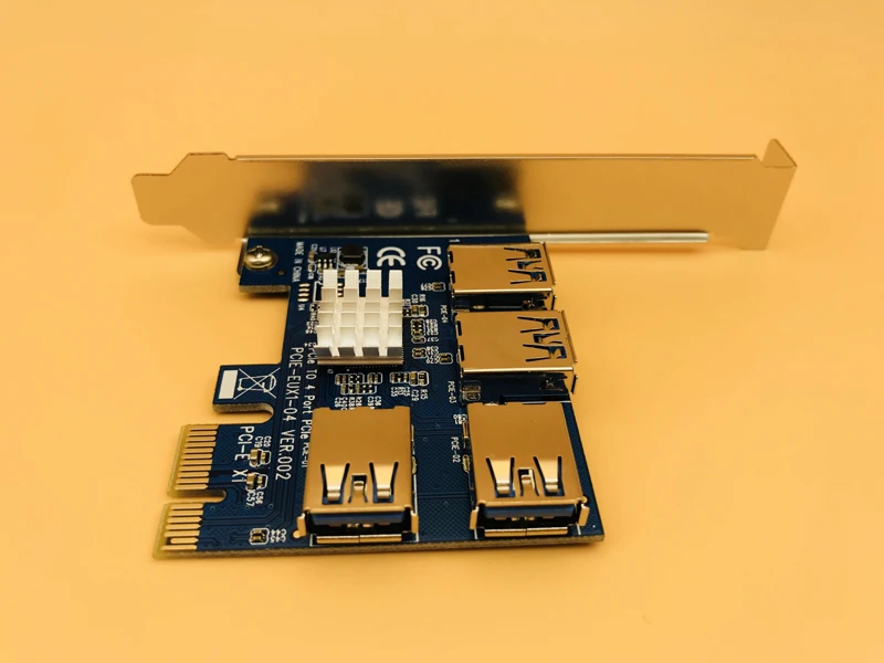 Horké PCI expres PCI-E 1x na 16x 1 na 4 PCIE stoupačky karta  USB 3.0 drážka multiplikační náboje adaptér pro bitcoin báňský havíř BTC stroj